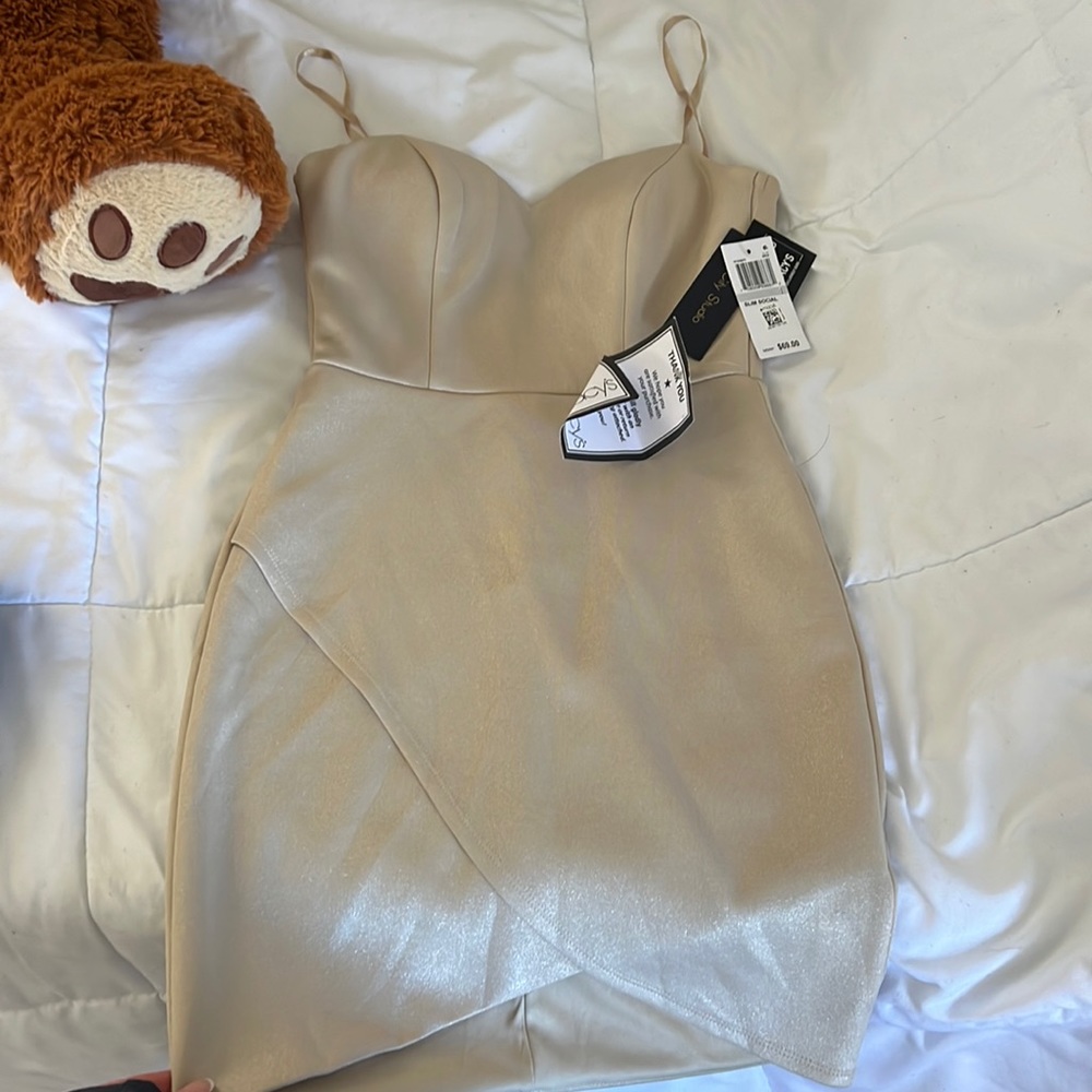 tan dress